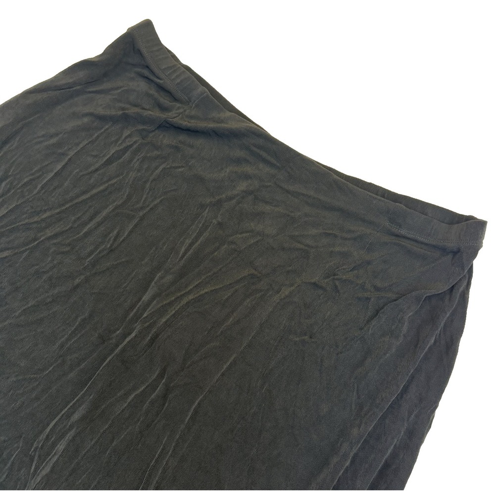 Vintage Slinky Coldwater Creek Travel Knit Maxi Skirt Black 1X Plus